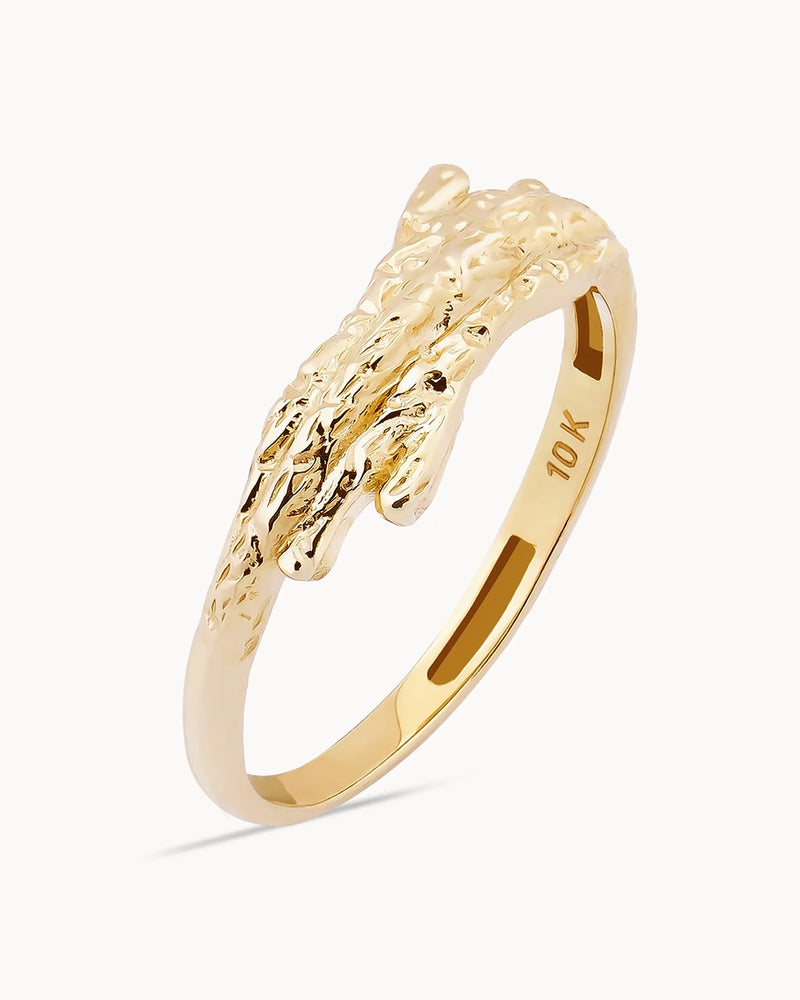 14K Gold Cortice Unisex Ring | Erdem Akan X Runda