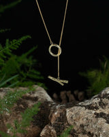 14K Gold Tree Branch with O-Ring Women's / Men's Unisex Chain Necklace | Erdem Akan X Runda