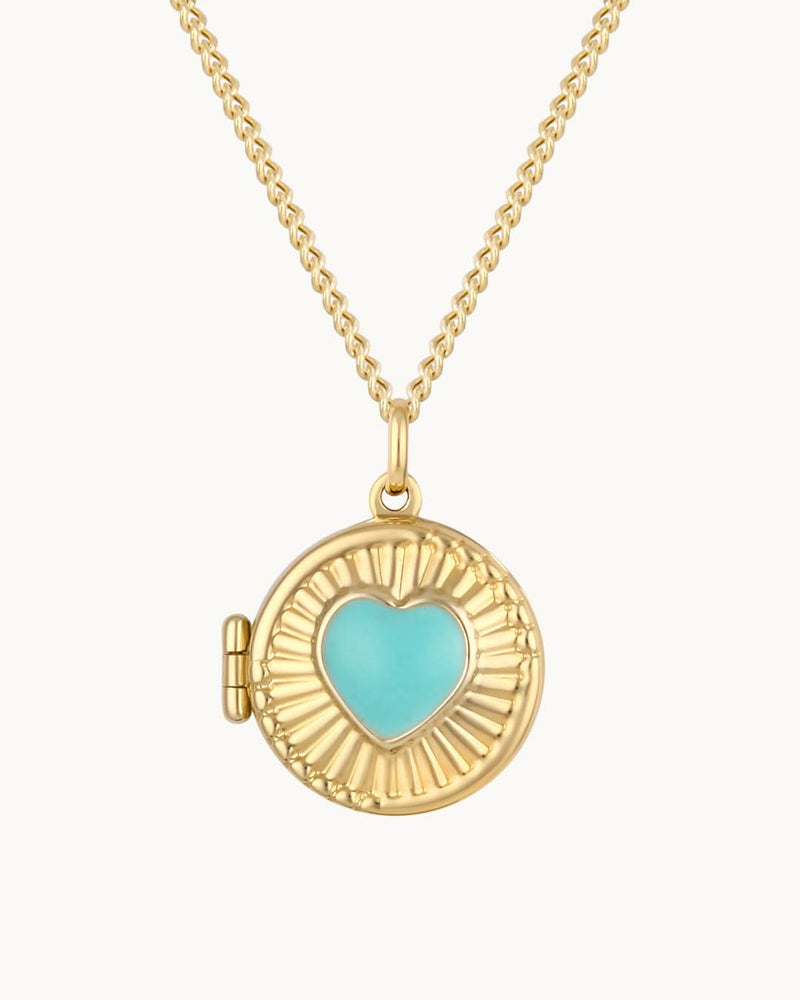 14K Solid Gold The Timeless Love Locket Necklace