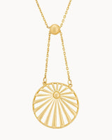 14K Gold Plated Helios' Light Silver Necklace