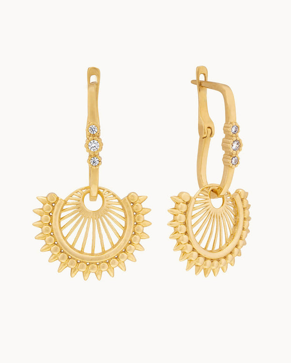 14K Gold Plated Sun Dance Earrings