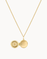 14K Solid Gold The Infinity Locket Necklace