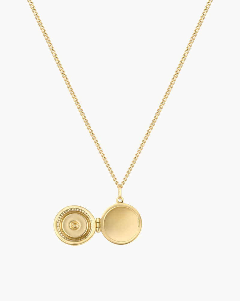 14K Solid Gold The Moment Locket Necklace