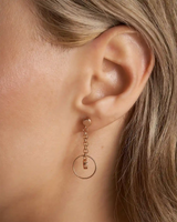 14K Gold Full Moon Earrings with Black Enamel 