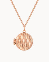 14K Solid Gold The Connection Rose Gold Locket Necklace