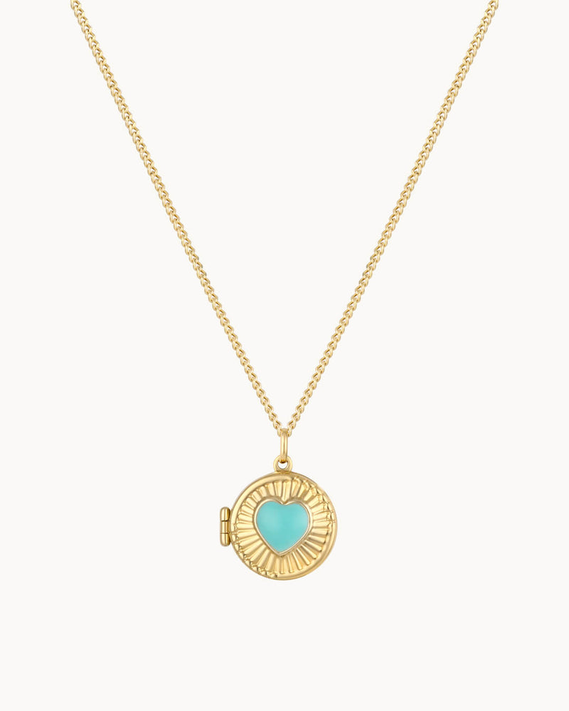 14K Solid Gold The Timeless Love Locket Necklace