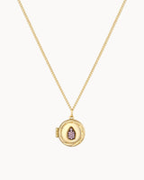 14K Solid Gold The Beginning Locket Necklace