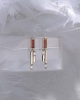 Porte 14K Solid Gold Carnelian Stone Minimal Dainty Earrings