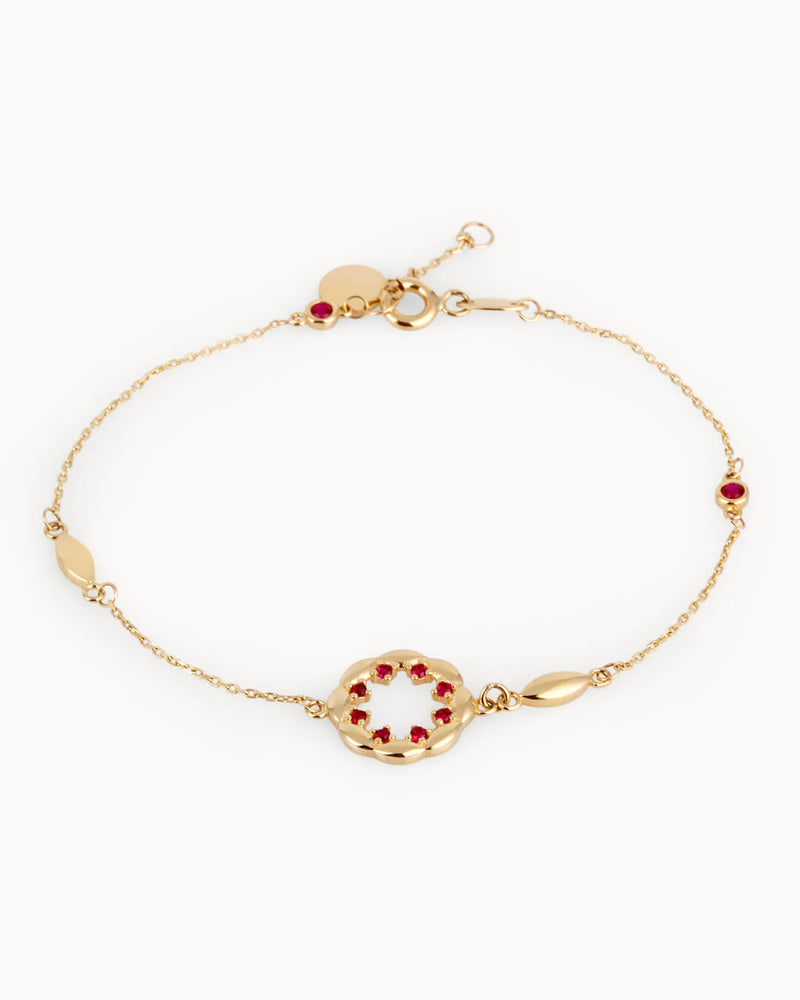 14K Gold Flower Power Bracelet