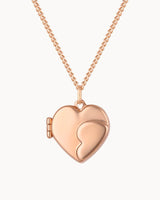 14K Solid Gold The Infinite Love Rose Gold Locket Necklace