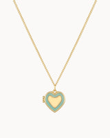 14K Solid Gold Note to the Sky Locket Necklace