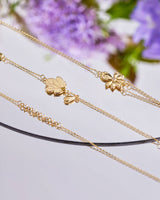 14K Gold Alcea Leaf Diamond Bracelet