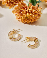 14K Gold Daisy Earrings