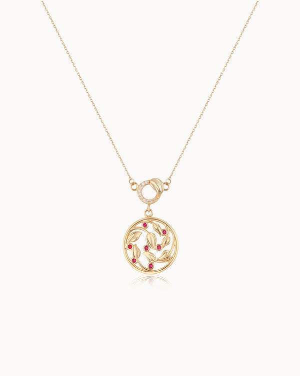 14K Gold Ivy Diamond Necklace