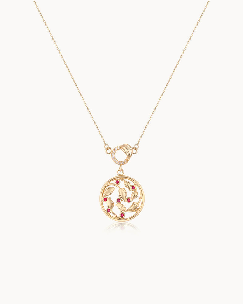 14K Gold Ivy Diamond Necklace