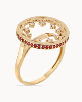 14K Gold Plated Mysterious Garden Diamond Ring