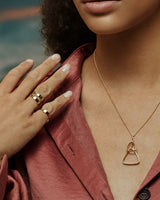 Nature's Triangle Form 14K Gold Necklace