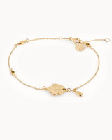 14K Gold Alcea Leaf Diamond Bracelet