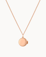 14K Solid Gold The Connection Rose Gold Locket Necklace