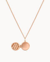 14K Solid Gold The Connection Rose Gold Locket Necklace