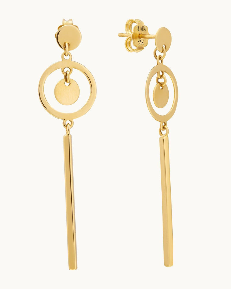 Harmony of Forms 14K Gold Earrings