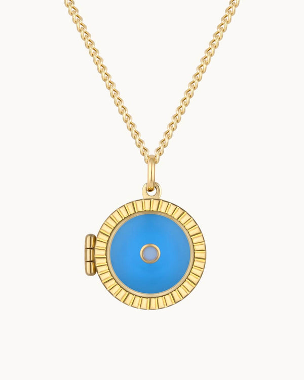 14K Solid Gold The Infinity Locket Necklace