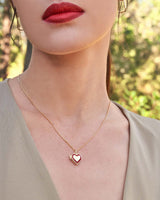 14K Solid Gold The Eternal Love Locket Necklace