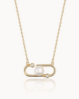 14k Gold Venus Natural Pearl Chain Necklace