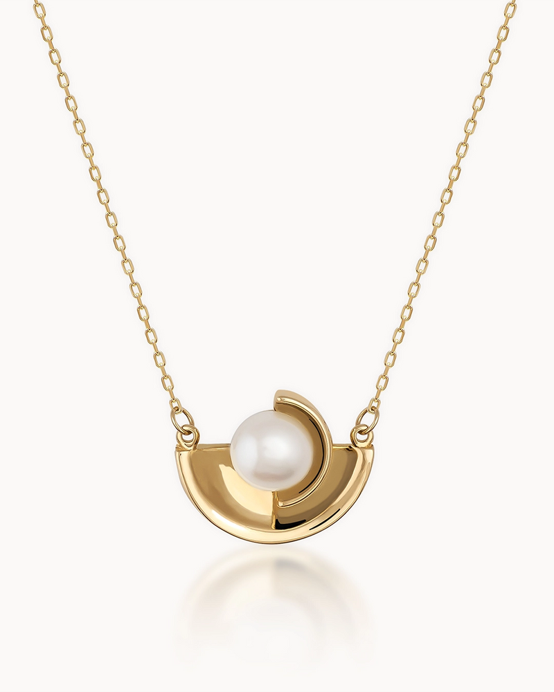 14K Gold Secret Natural Pearl Chain Necklace