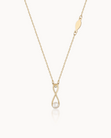 14K Gold Eternal Love Natural Pearl Chain Necklace