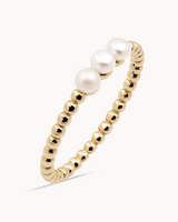 14K Gold Natural Pearl Stone Ring