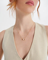 14k Gold Venus Natural Pearl Chain Necklace