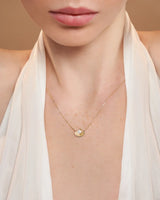 14K Gold Secret Natural Pearl Chain Necklace