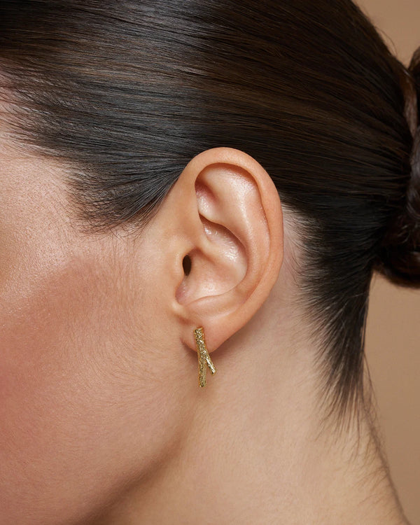 14K Gold Tree Branch Earrings | Erdem Akan X Runda