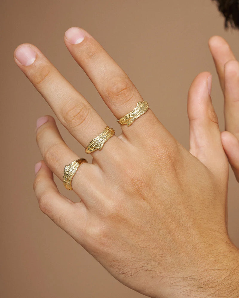 14K Gold Cortice Unisex Ring | Erdem Akan X Runda